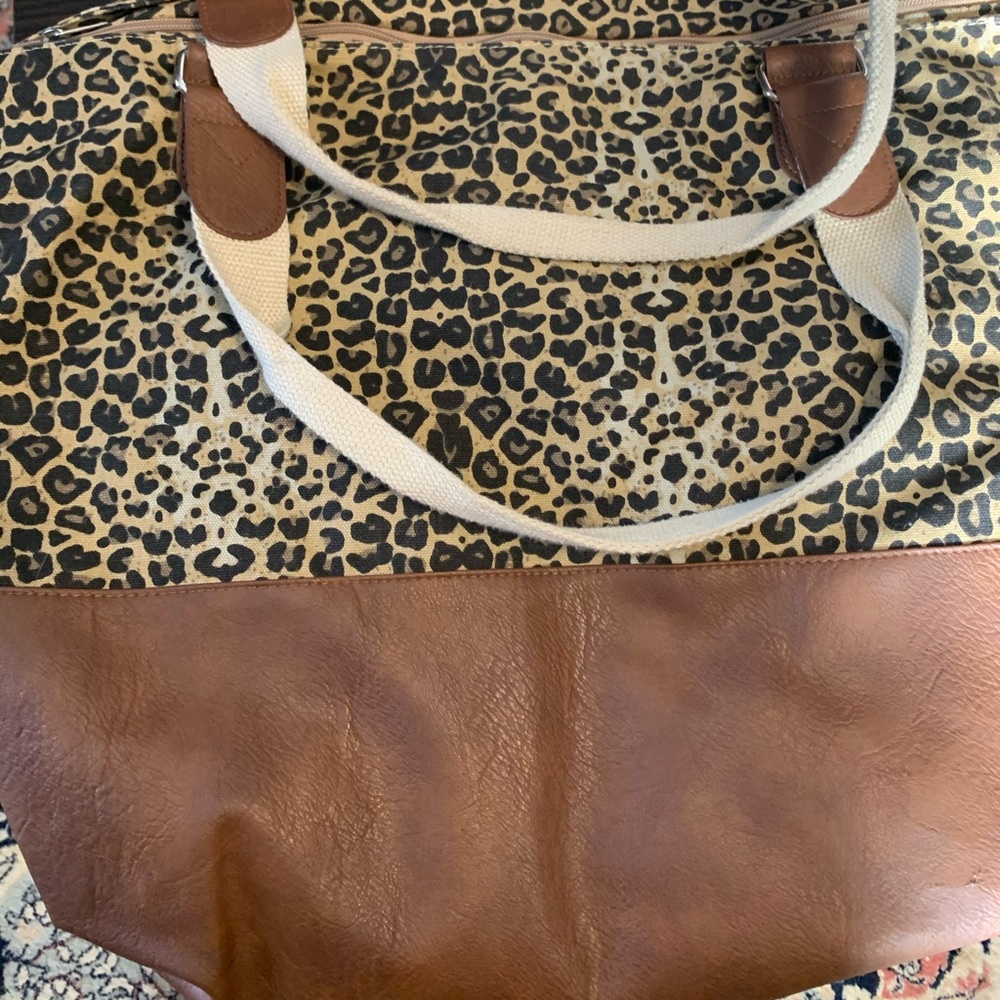 Leopard print weekender